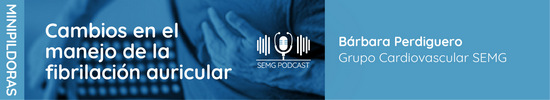 Cambios en el manejo de la fibrilación auricular En este nuevo podcast del Grupo Cardiovascular de SEMG, la doctora Bárbara Perdiguero nos hace una interesante actualización sobre los cambios significativos en cuanto al manejo de la fibrilación auricular, según las Guías Europeas de Manejo de la Fibrilación Auricular 2024.